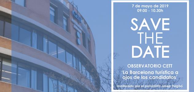 Apúntate ahora al Observatorio CETT 'La Barcelona turística a ojos de los candidatos'